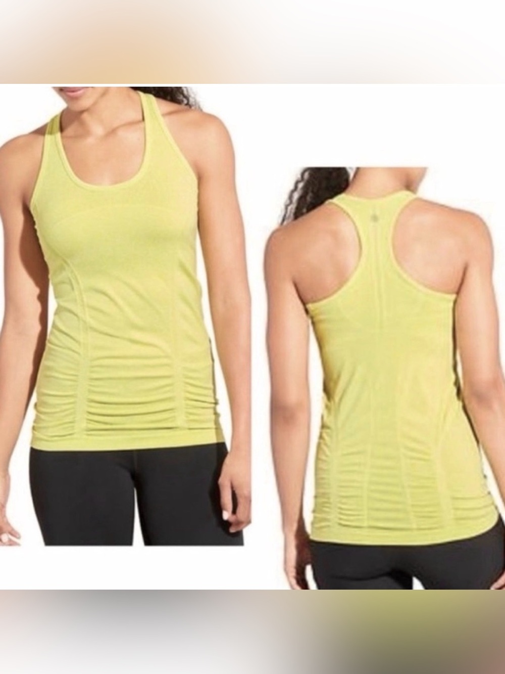 Athleta Neon Yellow Fastest Track Tank